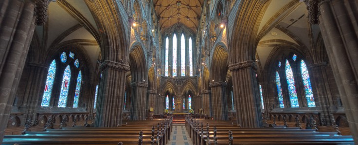Interior of Glasgow Cathedral by Steve Collins licensed under CC-BY-2.0