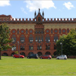 The former Templeton Carpet Factory, build in the style of the Venetian Doge's Palace, by Jean-Pierre Dalbéra licensed under CC-BY-2.0.