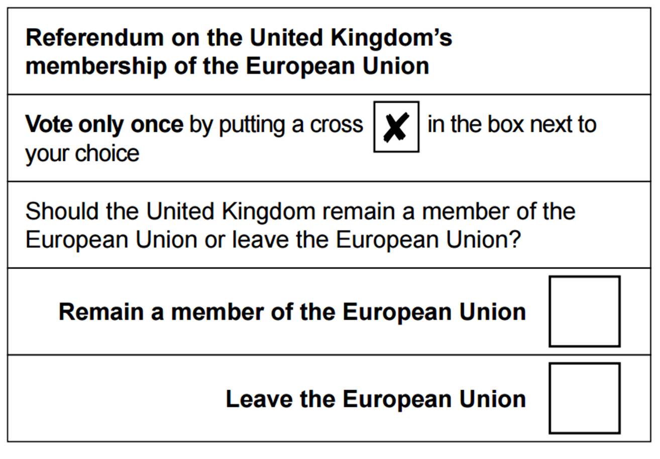 Image result for "referendum ballot paper"